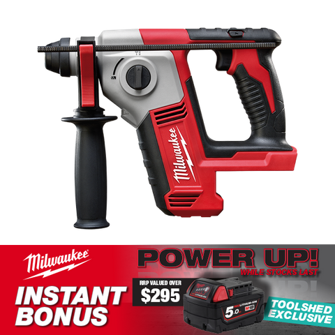 Milwaukee M18 Cordless Rotary Hammer Drill 16mm 18V with BONUS