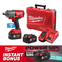 Milwaukee M18 FUEL ONE-KEY Cordless Impact Wrench 3/4in 18V 5Ah with BONUS