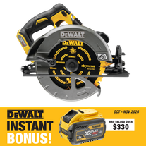DEWALT FLEXVOLT Cordless Circular Saw Brushless 184mm 54V with Bonus Battery