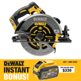 DEWALT FLEXVOLT Cordless Circular Saw Brushless 184mm 54V with Bonus Battery