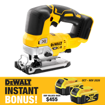 DEWALT Cordless Jigsaw Brushless 18V - Bare Tool with Bonus Batteries
