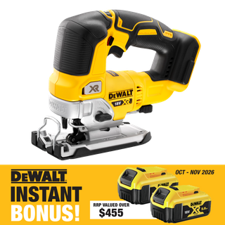 DEWALT Cordless Jigsaw Brushless 18V - Bare Tool with Bonus Batteries