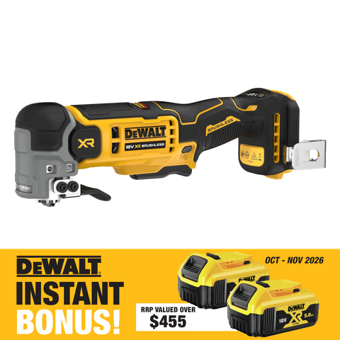 DEWALT Cordless Multi Tool Low Vibration 125mm 18v XR with BONUS