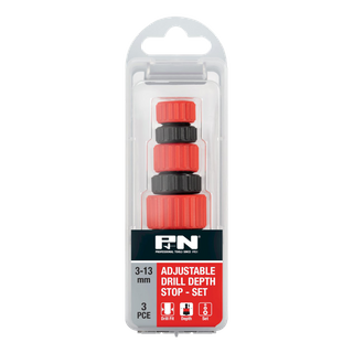P&N Adjustable Drill Depth Stop 3 -13mm 3pc