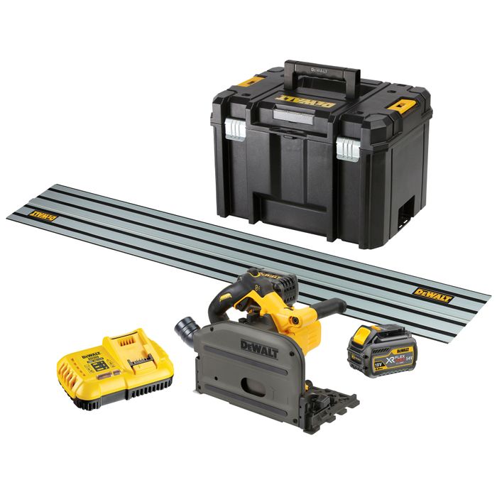 Buy DeWalt FLEXVOLT Cordless Plunge Saw Brushless 54V Kit online in New Zealand The ToolShed