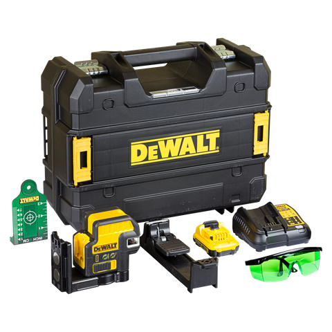 DeWalt Cross Line Laser with Plumb Green Beam