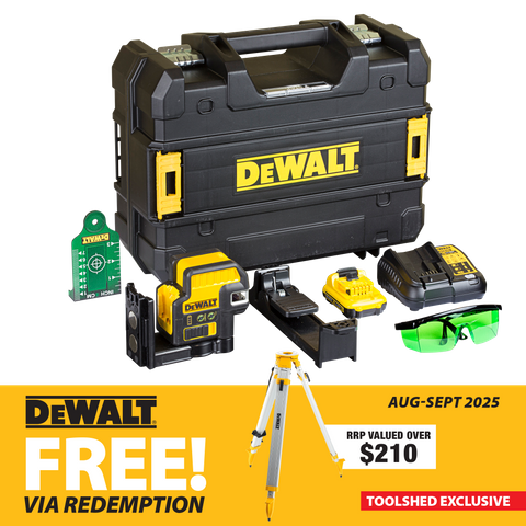 DeWalt Cross Line Laser with Plumb Green Beam