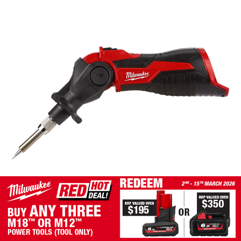 Milwaukee M12 Cordless Soldering Iron 12V - Bare Tool
