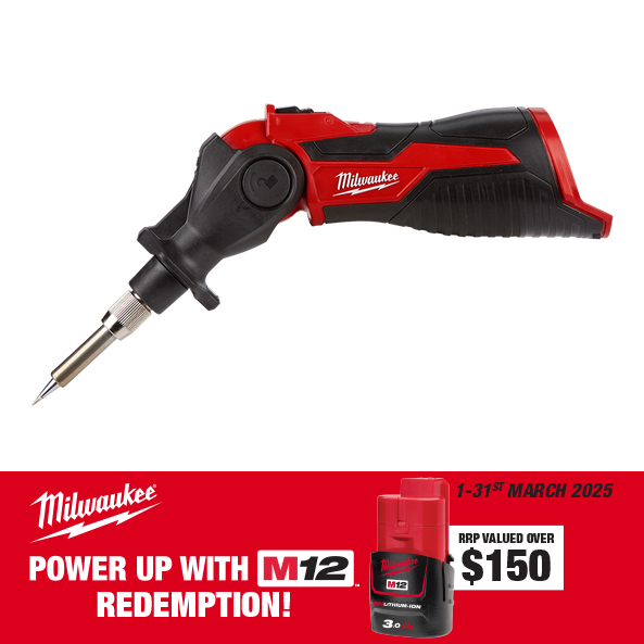 Buy Milwaukee M12 Cordless Soldering Iron 12V Bare Tool online in New Zealand The ToolShed