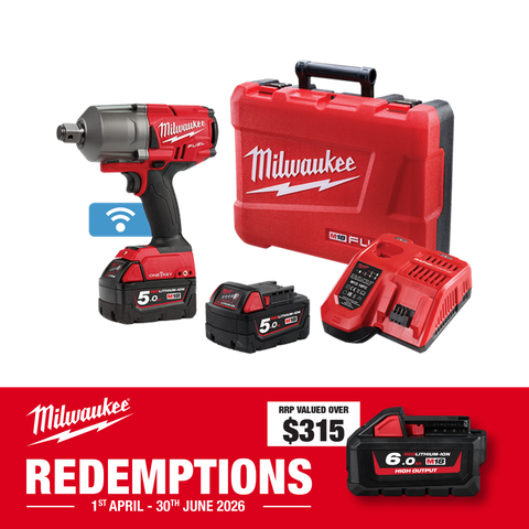 Milwaukee M18 FUEL ONE-KEY Cordless Impact Wrench 3/4in 2034Nm 18V 5Ah