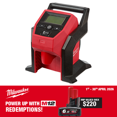 Milwaukee M12 Cordless Compact Inflator 12V - Bare Tool