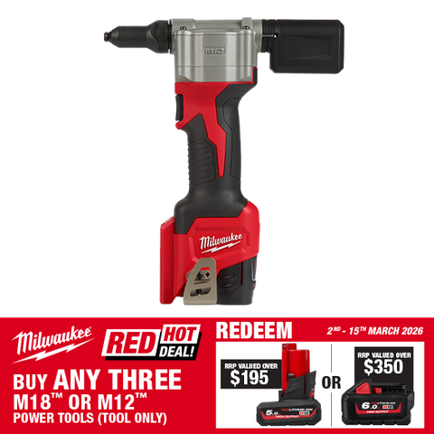 Milwaukee M12 Cordless Rivet Gun 12V - Bare Tool