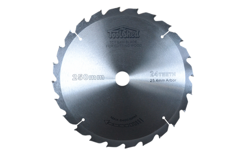 ToolShed Mitre/Table Saw Blade TCT 250mm 24T 25.4mm Bore