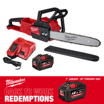 Milwaukee M18 FUEL Cordless Chainsaw 16in 18V 12Ah