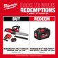 Milwaukee M18 FUEL Cordless Chainsaw 16in 18V 12Ah