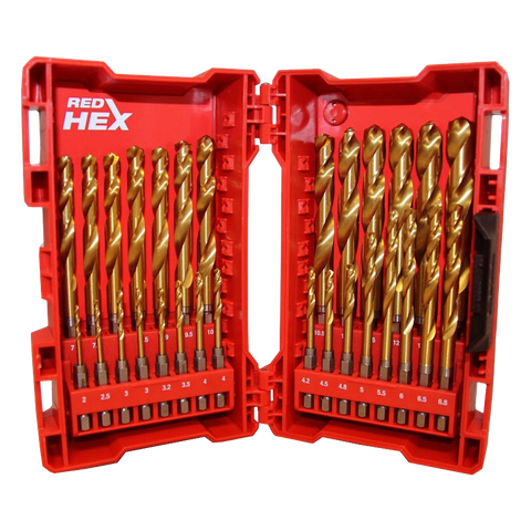 Milwaukee SHOCKWAVE RED HELIX Drill Bit Set Titanium 29pc