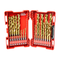 Milwaukee SHOCKWAVE RED HELIX Drill Bit Set Titanium 25pc