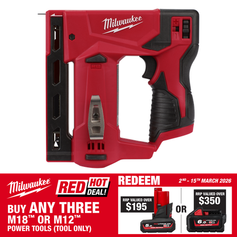 Milwaukee M12 Cordless Crown Stapler 10mm - Bare Tool
