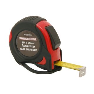 Powerbuilt 8m Tape Measure Auto Stop Metric/Imperial