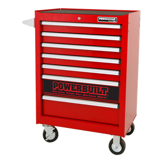 Powerbuilt Roller Cabinet 7 Drawer Red