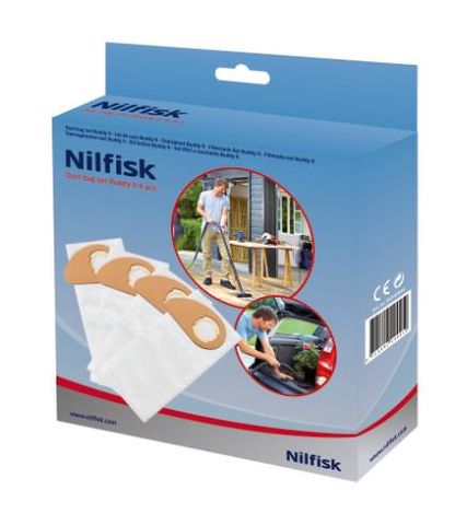 Nilfisk Dust Bags for BuddyII 12 Vacuum 4pk