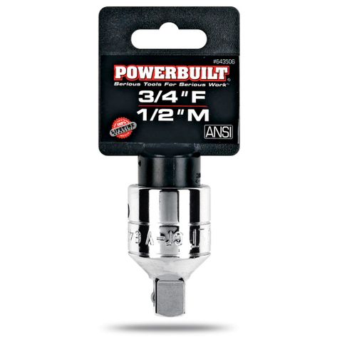 Powerbuilt Socket Adaptor 3/4in Dr Female to 1/2in Dr Male