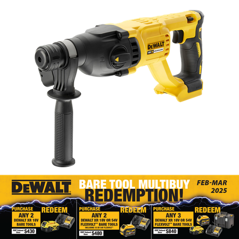 DeWalt Cordless Rotary Hammer Drill 26mm Brushless 18v - Bare Tool