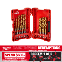 Milwaukee SHOCKWAVE RED HELIX Drill Bit Set Titanium 19pc