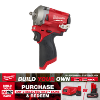 Milwaukee M12 FUEL Cordless Impact Wrench Stubby 3/8in 12V - Bare Tool