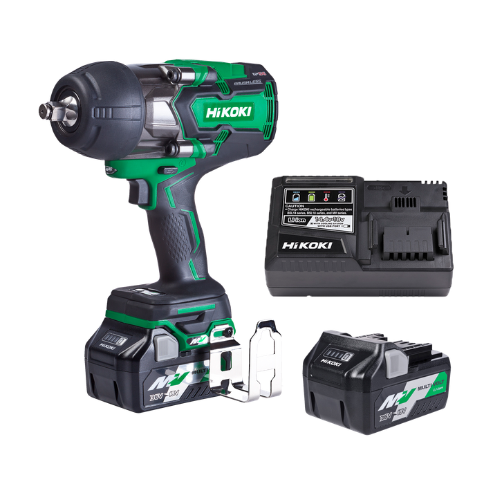 HiKOKI Cordless Impact Wrench Brushless 1 2in 1050Nm 36V Kit