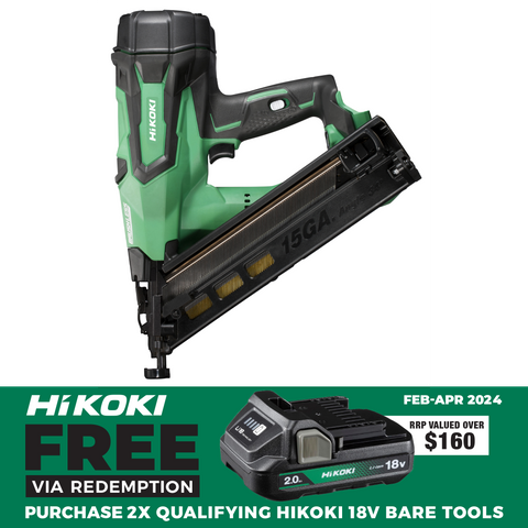 HiKOKI Cordless Brad Nailer Brushless Angled 15g 18V - Bare Tool