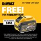 DEWALT FLEXVOLT Cordless Wet/Dry Vacuum Dust Extractor M Class 54V - Bare Tool