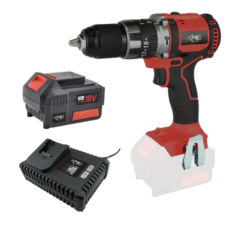 XHD Lithium Cordless Hammer Drill Kit Brushless 18V 3Ah