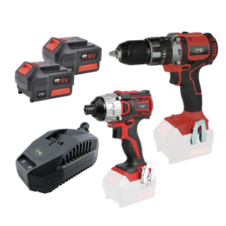 XHD Lithium Cordless Hammer Drill and Impact Driver Brushless 18V 3Ah