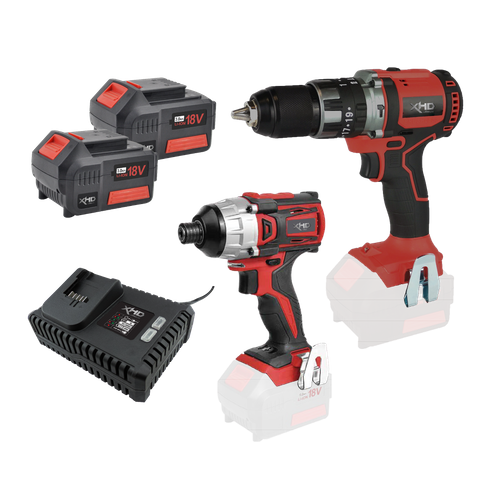 XHD Lithium Cordless Hammer Drill and Impact Driver Brushless 18V 3Ah