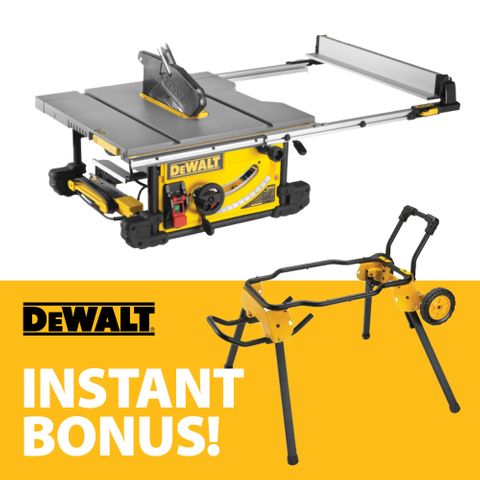 DeWalt Heavy Duty Table Saw plus BONUS Stand