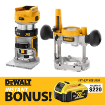 DEWALT Cordless Trimmer with Router Base 18V - Bare Tool