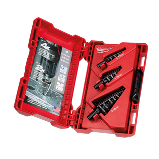 Milwaukee Step Drill Set Black Oxide Metric 3pc