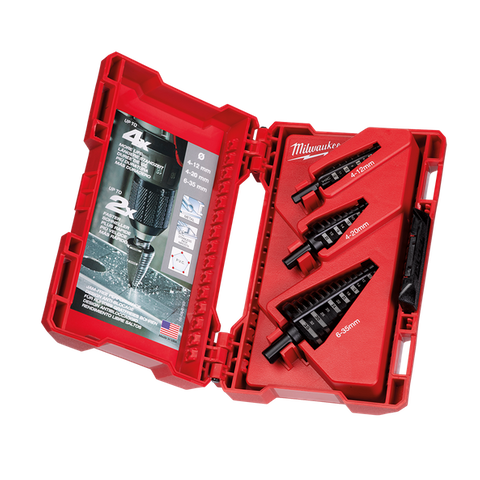 Milwaukee Step Drill Set Black Oxide Metric 3pc