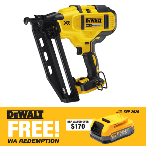 DEWALT Cordless Finish Nailer 16Ga Brushless 18v - Bare Tool