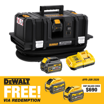 DEWALT Flexvolt Cordless Dust Extractor M Class 54v 6Ah