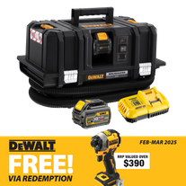 DeWalt Flexvolt Cordless Dust Extractor M Class 54v 6Ah