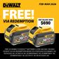 DEWALT Flexvolt Cordless Dust Extractor M Class 54v 6Ah
