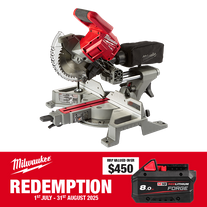 Milwaukee M18 FUEL Cordless Sliding Mitre Saw 184mm 18v - Bare Tool