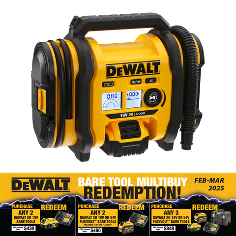 DeWalt Cordless Inflator 18V - Bare Tool