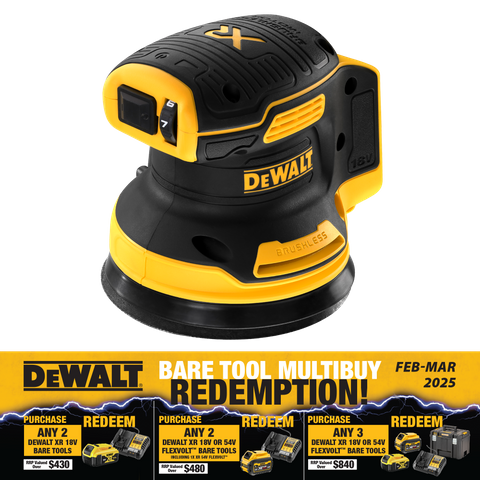 DeWalt Cordless Sander 125mm 18V - Bare Tool