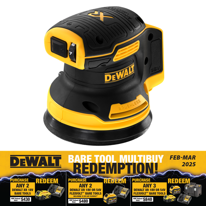 Buy DeWalt Cordless Sander 125mm 18V Bare Tool online in New Zealand The ToolShed