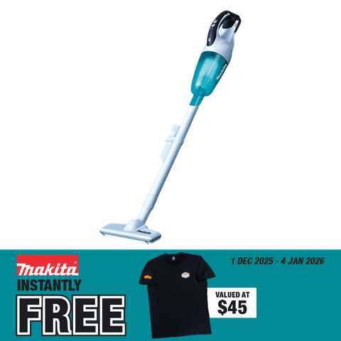 Makita LXT Cordless Stick Vacuum White 18V - Bare Tool