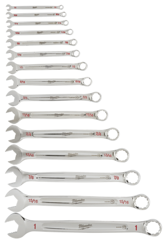 Milwaukee R&O Spanner Set Imperial 15pc
