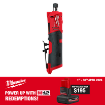 Milwaukee M12 FUEL Cordless Die Grinder Straight Shaft 12V - Bare Tool